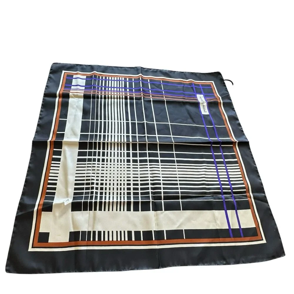 VTG Pierre Balmain Paris Silk Scarf Hand Rolled Edge 30